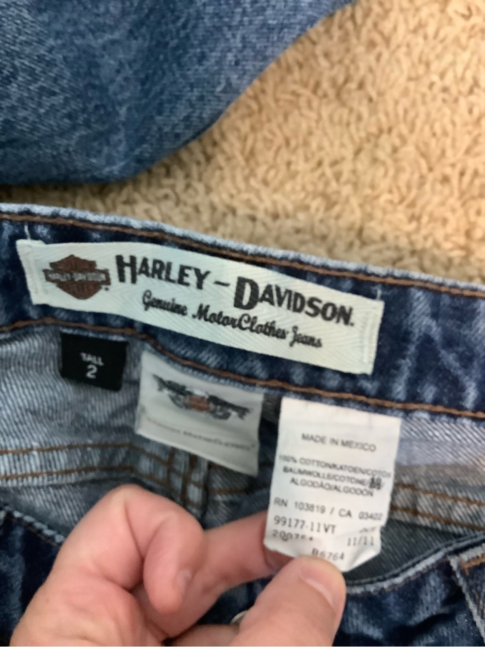Vintage Harley-Davidson Women’s Jeans Size 2 Tall – Light Wash
